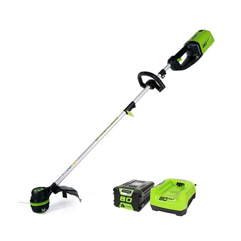 Greenworks Pro 80 Volt Max 16 In Straight Cordless String Trimmer Battery Included In The