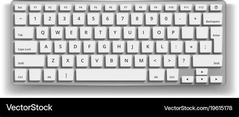 Realistic Desktop Keyboard Mockup 3d Black Vector Image