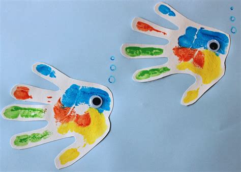 Rainbow Fish Handprint Craft Handprint Craft Fish Handprint Fish Crafts ...