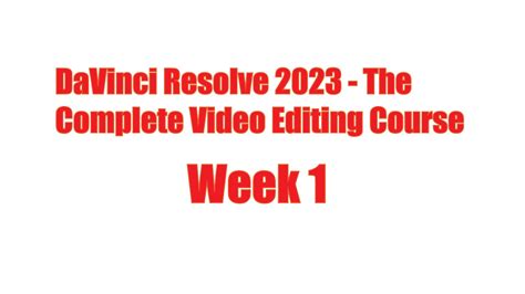 Davinci Resolve Getting Started Sections Youtube