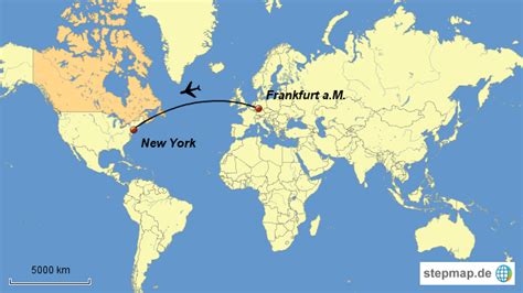 StepMap FFM NY Landkarte für Welt