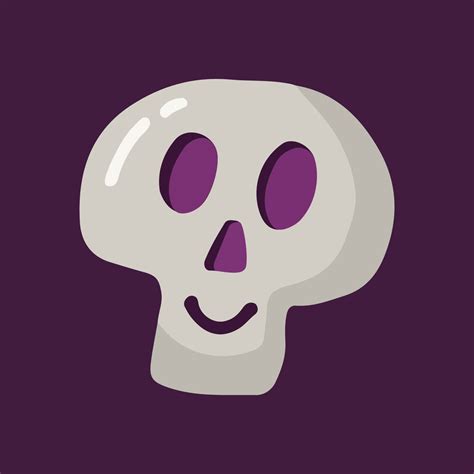 Vector isolated cute skull illustration in cartoon style 24277351 ...