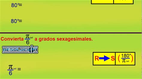 Como Convertir De Grados Sexagesimales A Radianes Y Viceversa Youtube