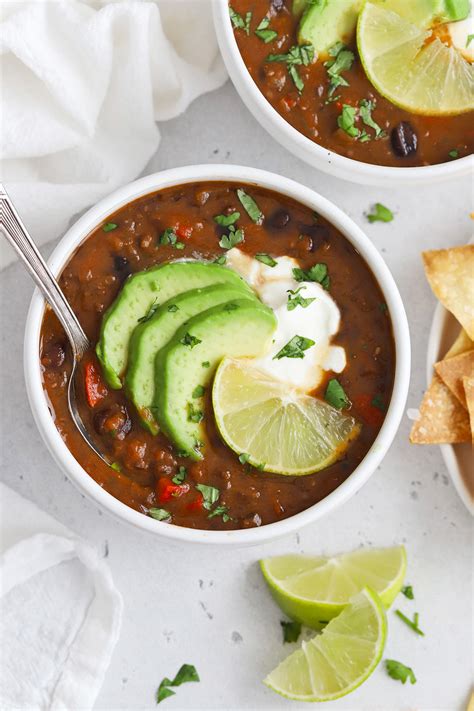 Easy Vegan Black Bean Soup With Video • One Lovely Life