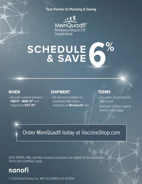 Save Now On Menquadfi Meningococcal Group A C W And Y Conjugate