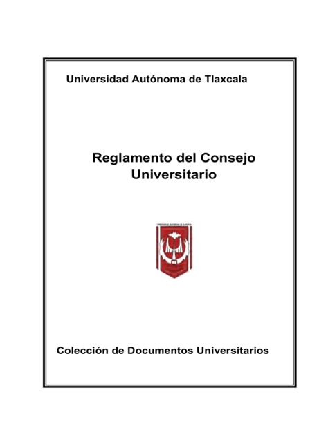 Reglamento Del Consejo Universitario