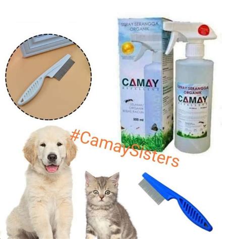 Camay Cat Flea Flies Insect Spray Ubat Kutu Kucing Sikat Kutu Selamat