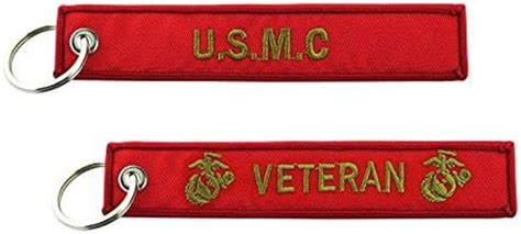 Usmc Veteran Keychain Etsy