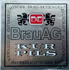 Drink Label Brauag Kur Pils Brau Union Sterreich Ag Austriacol At