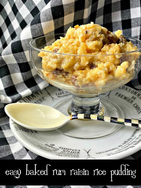 Easy Baked Rum Raisin Rice Pudding