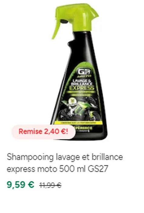 Promo Shampooing Lavage Et Brillance Express Moto Ml Gs Chez Feu