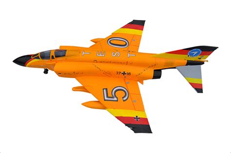 Lx F4 Phantom Twin 70mm Edf Rc Jet Pnp Yellow With Retracts And