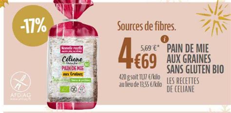 Promo Pain De Mie Aux Graines Sans Gluten Bio Les Recettes De Céliane