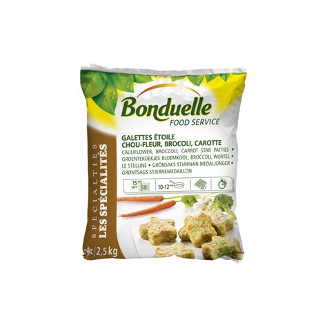 BONDUELLE Galettes Étoile Chou Fleurs Brocolis Carottes 2 5kg