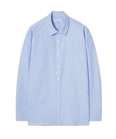 Musinsa Anoblir Semi Overfit Solid Oxford Shirt Sky Blue