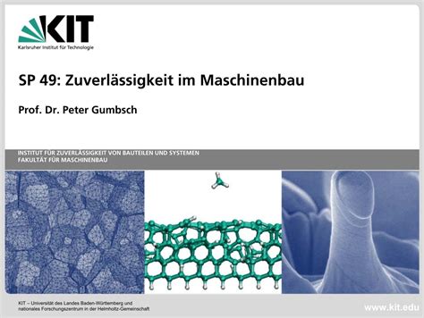 Sp 49 Zuverlässigkeit im Maschinenbau Gumbsch Fakultät für