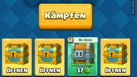 Clash Royale 3x Gold Truhen 1x Riesen Truhe öffnen Youtube