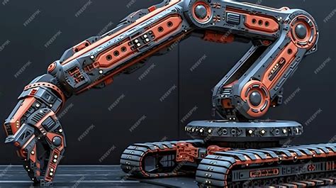 Premium Photo Conceptual Model Of An Industrial Robot On A Black