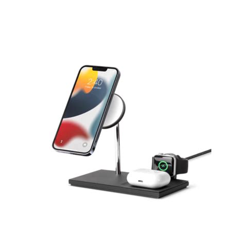 Satechi 3 In 1 Magnetic Wireless Charging Stand Space Gray