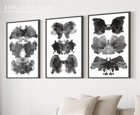 Rorschach Test Ink Blot Art Prints Medical Art Inkblot Wall Art