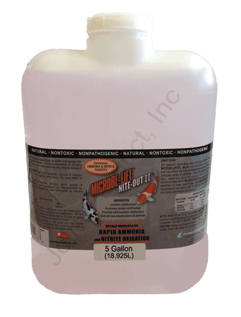 Microbe Lift Nite Out II Nitrifying Bacteria 5 Gallon Tote NITE5G