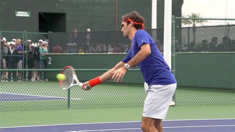 Roger Federer Volley and Overhead In Super Slow Motion 3 - Indian Wells ...