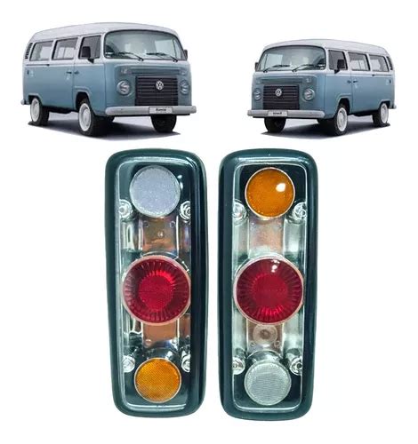 Par Calaveras Volkswagen Combi Transparentes Completas