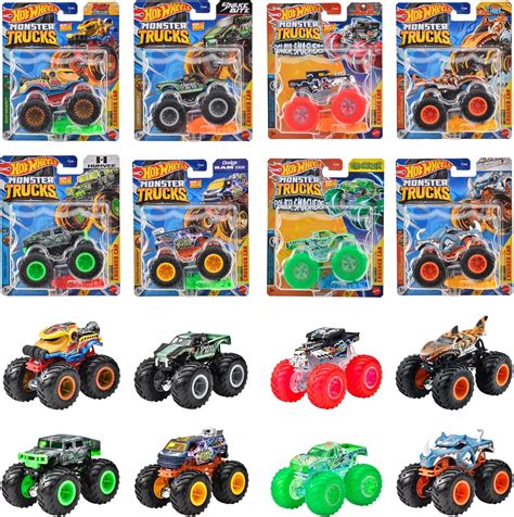 Amazon co jp ホットウィール Hot Wheels モンスタートラック 1 64アソート 8台入り BOX販売 乗り物おもちゃ ミニカー 3歳から 984J FYJ44 おもちゃ