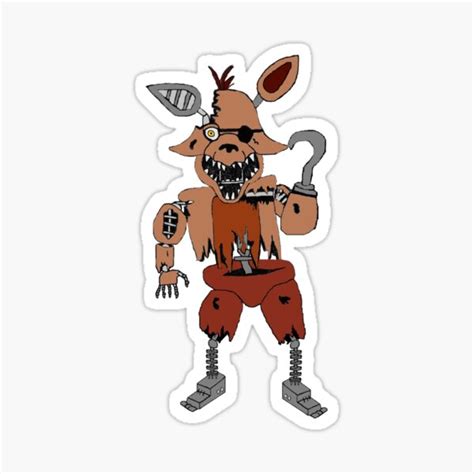 Withered Foxy Sticker For Sale By Willowswardrobe Redbubble