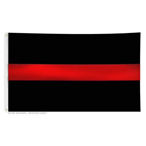 Thin Red Line Flag With Grommets Thin Blue Line Usa