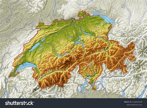 Map Of Switzerland Over Royalty Free Licensable Stock Photos