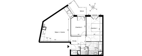 Plan Appartement T3 De 60 32 M² Neuf Résidence « Le Domaine Du Mesnil