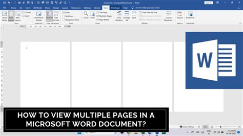 How To View Multiple Pages In A Microsoft Word Document Youtube