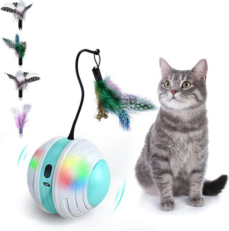 Balle Interactive Pour Chat Avec Lumi Re Led Rotation Automatique