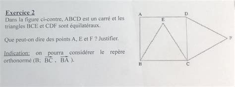 Exercice Dans La Figure Ci Contre Abcd Est Un Carr Et Les Triangles