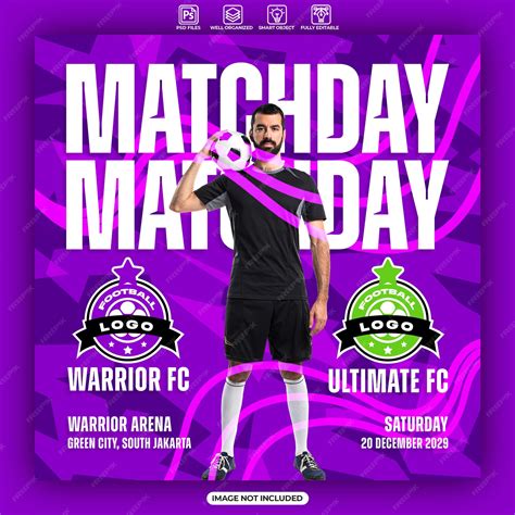 Premium Psd Soccer And Football Match Day Poster Or Banner Template