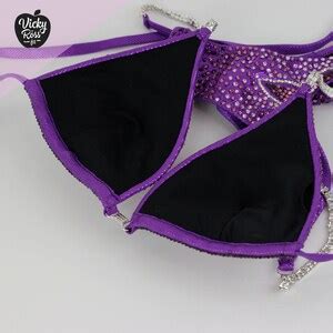 Competition Bikini Npc Ifbb Fitness Suit For Women By Vicky Ross Fit Fully Crystallized Purple
