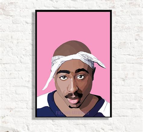 2pac Print Tupac Shakur Poster Hip Hop Art Poster Rap Etsy