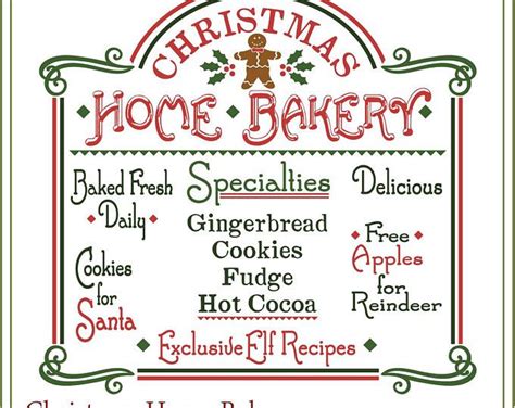 Christmas Bakery Sign Svg Christmas Svg Rustic Country Farm