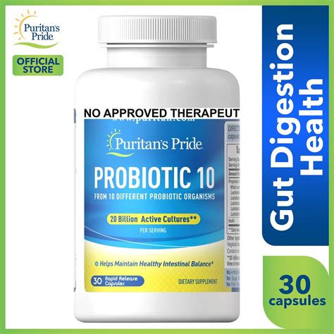 Puritan's Pride Probiotic 10 30 capsules | Shopee Philippines