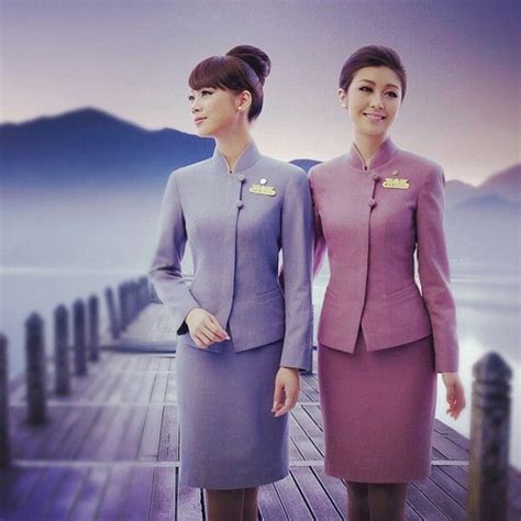 China Airlines stewardesses | Flight attendant uniform, Airline uniforms, Flight attendant