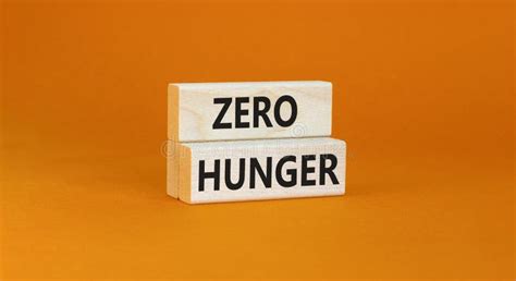 Zero Hunger Symbol Concept Words Zero Hunger On Wooden Blocks On A