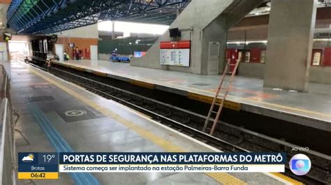 V Deo Metr Inicia A Implanta O De Portas De Plataforma Na Esta O