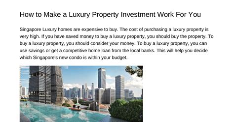 How To Make A Luxury Property Investment Work For Youspaxjpdfpdf