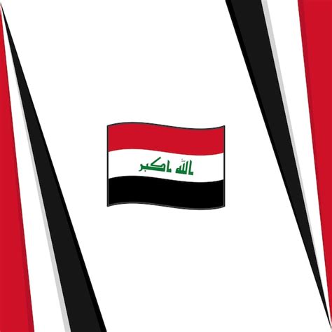 Premium Vector Iraq Flag Abstract Background Design Template Iraq