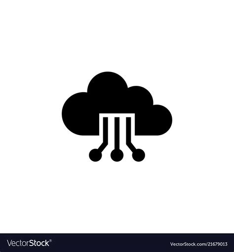 Cloud iot internet of things flat icon Royalty Free Vector