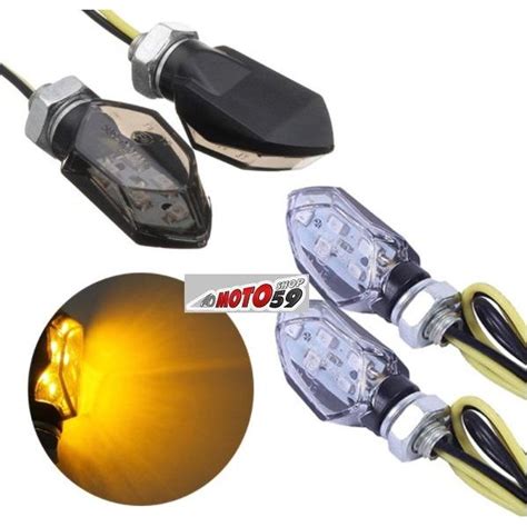 Clignotants Moto Mini Noirs Led Abs X