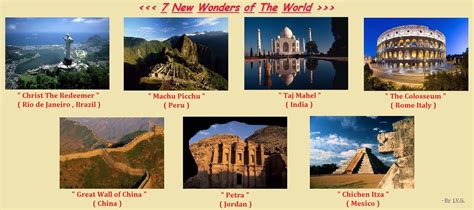 My Knowledge Book: 7 New Wonders of The World......!!!!