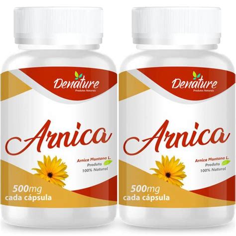 Kit 2 Potes Arnica 500Mg 100 Cápsulas Denature Fitoterápicos e