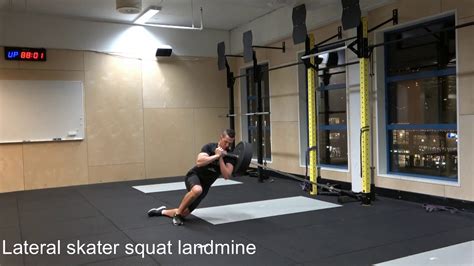 Lateral Skater Squat Landmine YouTube